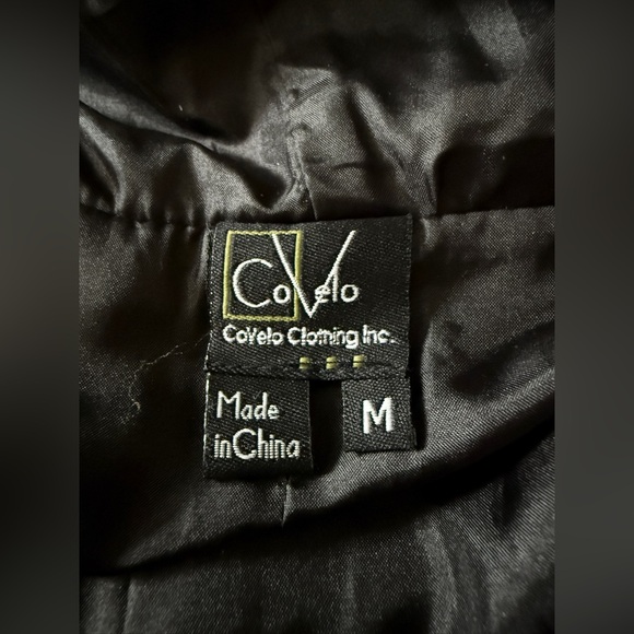 CoVelo Art To Wear Boiled Wool + Fur Mid Length Dark Gray Hoodie Vest Medium - Picture 12 of 12